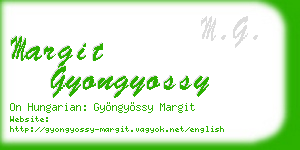 margit gyongyossy business card